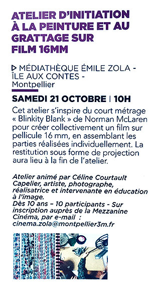 ATELIER peinture sur pellicule